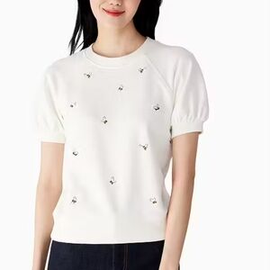 NWOT Kate Spade Embroidered Bees Sweatshirt Size Small